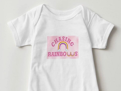 Chasing Rainbows Baby Girl One Piece babies baby bodysuit design girl girls onepiece pretty rainbow rainbows zazzle