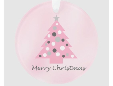 Pretty pink Christmas ornament christmas tree merry pink pretty