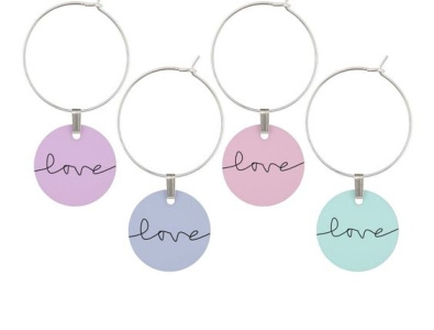 Wine glass charms charms forher gifts glasscharms love wine winelover zazzle