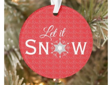 Let it snow ornament