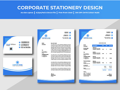 Corporate Stationery Design brand design brand identity branding branding design business card design corporate stationery illustration invoice design letterhead design vector