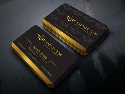 Luxury Business Card black black luxury brown business card business card design business cards corporate custom business cards gold