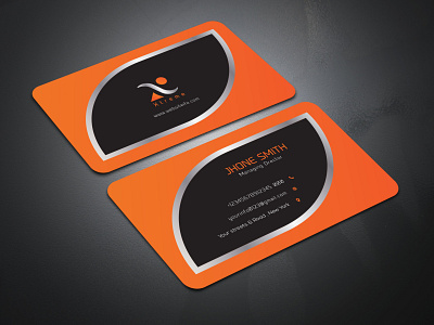 Corporate Business Card agency black business business card business card design clean colorful company corporate identity creative