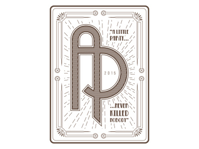 Playing Card 1920 art deco illustration negativebear playing card typography