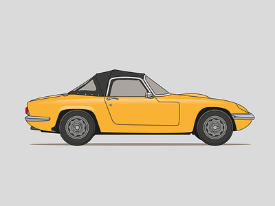 Classic Sports Car car classic illustration lotus negativebear vintage