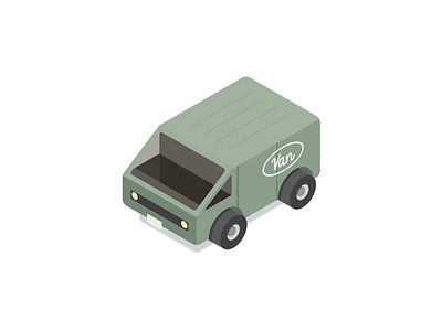 Van illustration isometric negativebear van vehicle