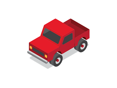 Pickup Truck illustration isometric negativebear pickup truck truck vehicle