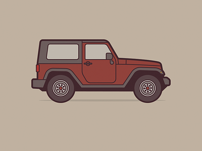 Jeep Wrangler america automobile car cubhaus dribbble jeep jeep wrangler negativebear retro usa wrangler