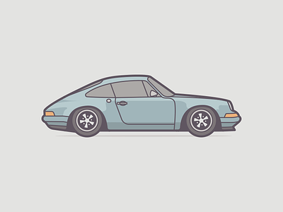 Porsche 911 911 automobile car cubhaus dribbble illustration negativebear porsche porsche 911 retro