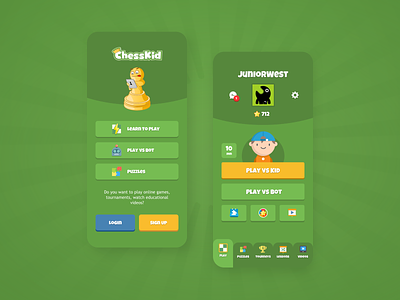 Chesskid Mobile App New Design android app chess design game ios iphone kids mobile playful ui ux