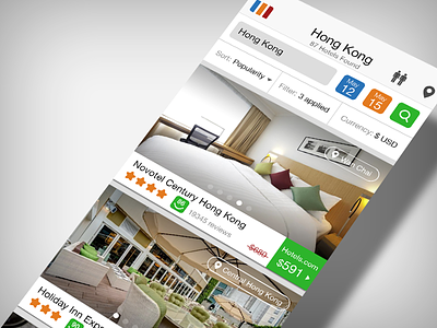 Trivago.com - Hotels search result app booking hotels ios7 iphone search search results trivago