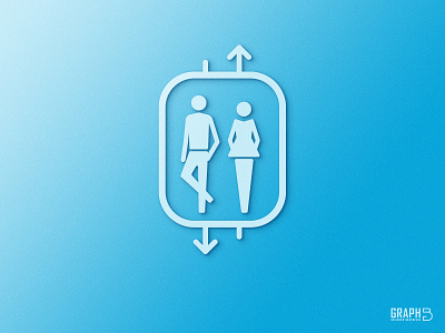 Elevator symbol flat icon logo minimal vector