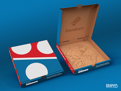 Dribbble Prompt N° 45 : Domino’s box brand branding logo minimal packaging pizza rebrand redesign