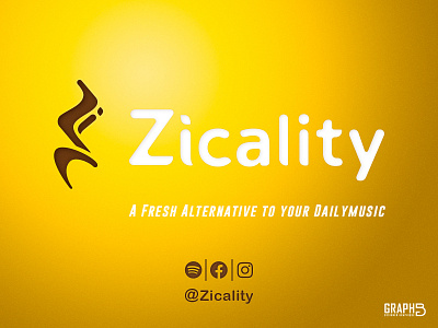 "A Fresh Alternative to your Dailymusic" brown color effects gradient illustrator logo logodesign logotype music photshop socialmedia yellow