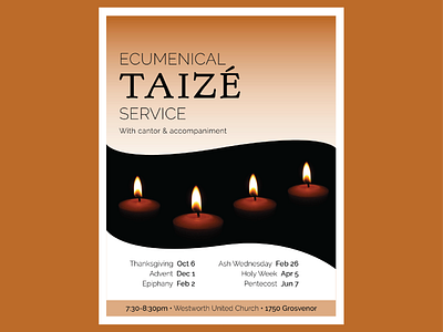 Ecumenical Taize Service Poster design poster