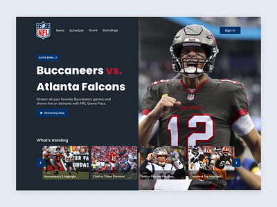 NFL Landing Page