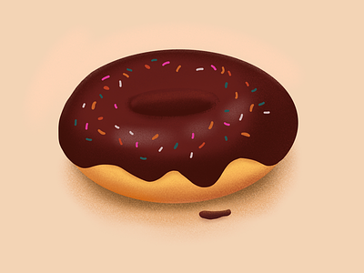 Donut chocolate donut drawing procreate sprinkle