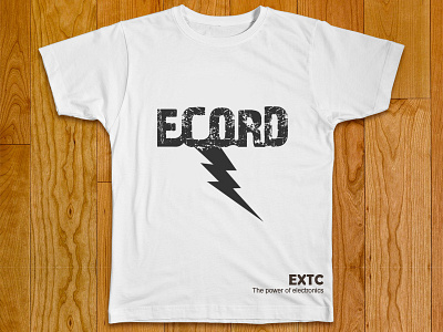 Ecord - Logo black ecord eliyas logo t shirt threadless vintage white wood