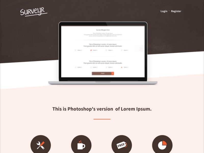 Surveyr GIF gif survey web application eliyas animation brown