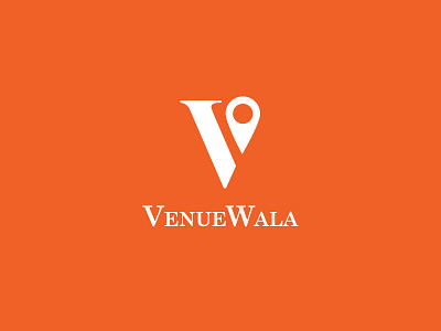 Venuewala coming soon app branding eliyas identity logo orange pin site symbol v venue web