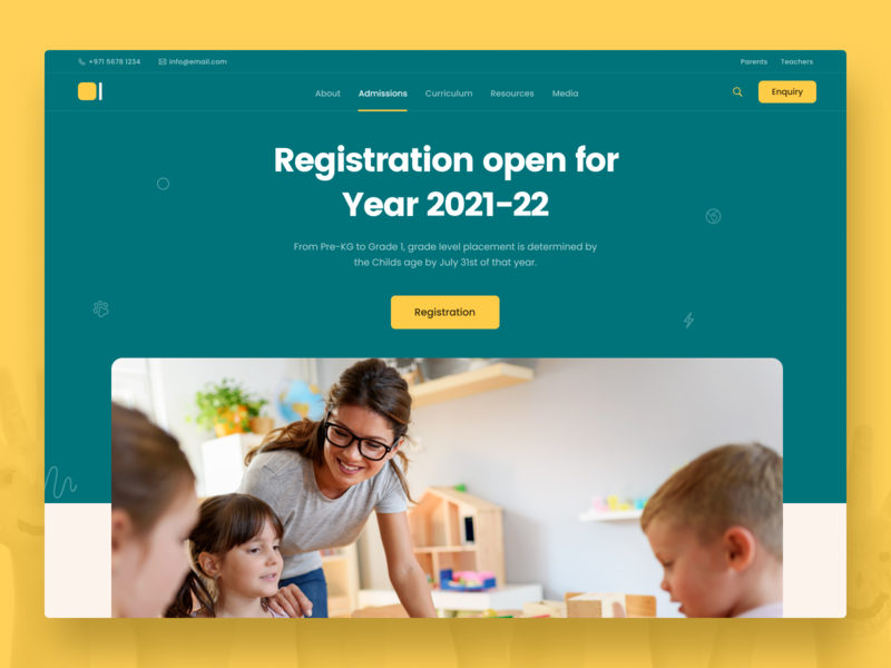 School Registration curriculum design eliyas school ui web