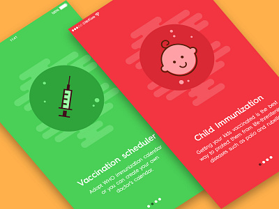 ChildCare App Concept child concept immunization iphone syringe vaccination walkthrough