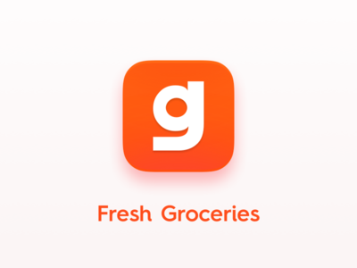 Groceries Icon app food groceries grocery icon market mobile orange order shopping ui