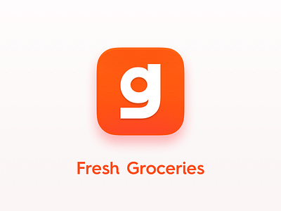 Groceries Icon app food groceries grocery icon market mobile orange order shopping ui