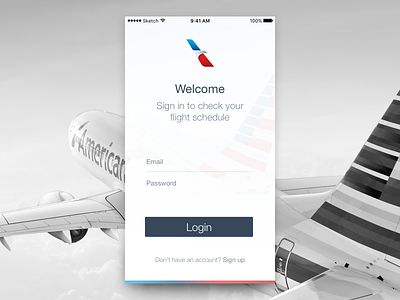 American Airlines Concept american airlines ui concept pilot login