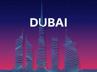 Dubai Silhouette dubai illustrator silhouette