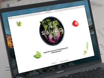 The Salad Bar - Web Concept customize design online order salad website