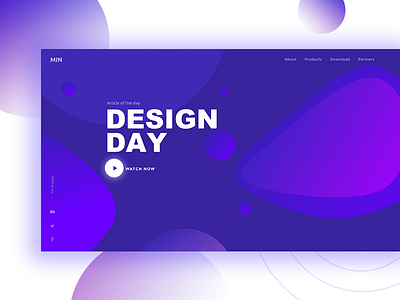 Color of the day color design landing ui web