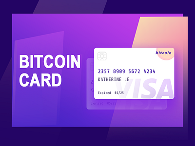 Bitcoin Creditcard bitcoin card color creditcard design interface trend ui ux