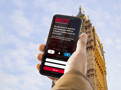 IELTS Lessons App Sign Up app ielts uidaily uidailychallenge uidesign uxdesign