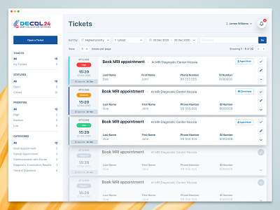 Call Center Ticketing Dashboard UI UX Design