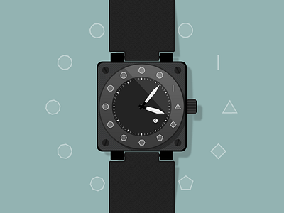 Polygonal Watch Concept bell bell ross clock colors design flat ios7 polygonal ross sides watch