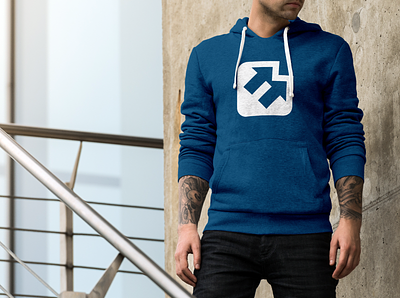 E + ⬆⬆ (Expert Up Sweater) arrows branding clothing e expert up hoody logo logos mockup sweater