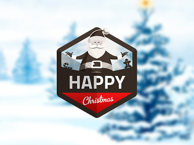 Happy Christmas Gift badge christmas cookie gift happy icon illustration love santa sleigh vector virtual