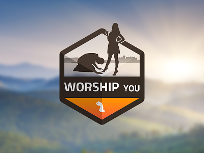 Worship Gift - Version 2 app badge beg flirt gift holidayflirt illustration knees man vector virtual worship