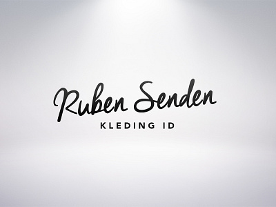 Ruben Senden Logo design font hand handwriting handwritten logo ruben typo