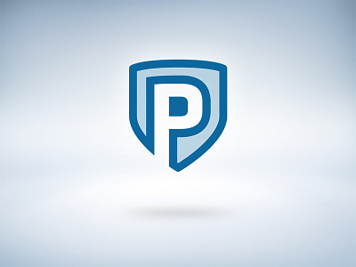 "P" Shield badge logo shield