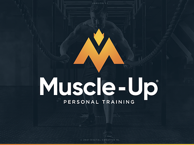 Muscle-Up v2 branding design logo