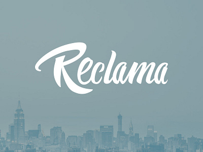 Reclama redesign calligraphy dutch font graphic handwritten logo reclama reclame type typography