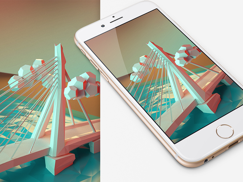 Free Iphone Lowpoly Wallpaper By Ronald Hagenstein Dribbble Dribbble