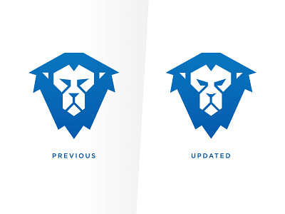 Lion Facelift animal blue icon leeuw lion logo minimalistic simple updated