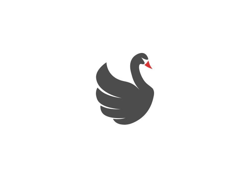 Swan logo - redesigned by Ronald Hagenstein on Dribbble