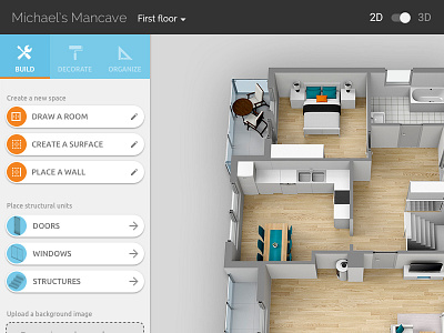 Editor Floorplanner.com build buttons edit mode editor interface style tool ui ux