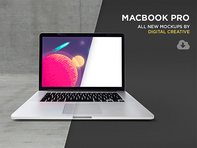 MacBook Pro Mockup PSD apple download freebie layered macbook pro mockup photoshop psd screen