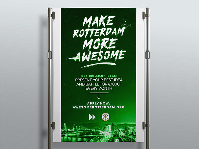 Make Rotterdam More Awesome awesome awesome foundation chapters design netherlands poster print rotterdam