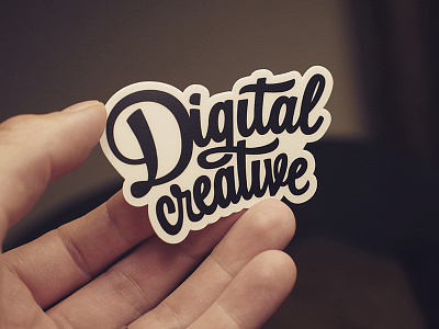 Sticker agency design digital creative logo sticker mule